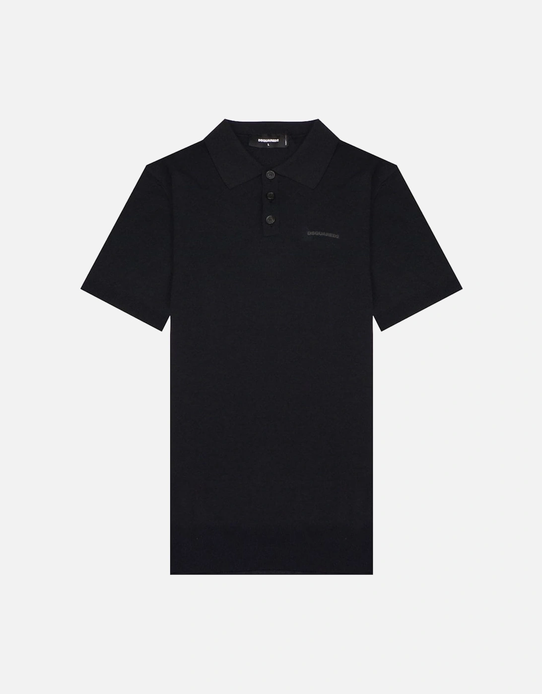 Men's Knitted Polo Black, 4 of 3