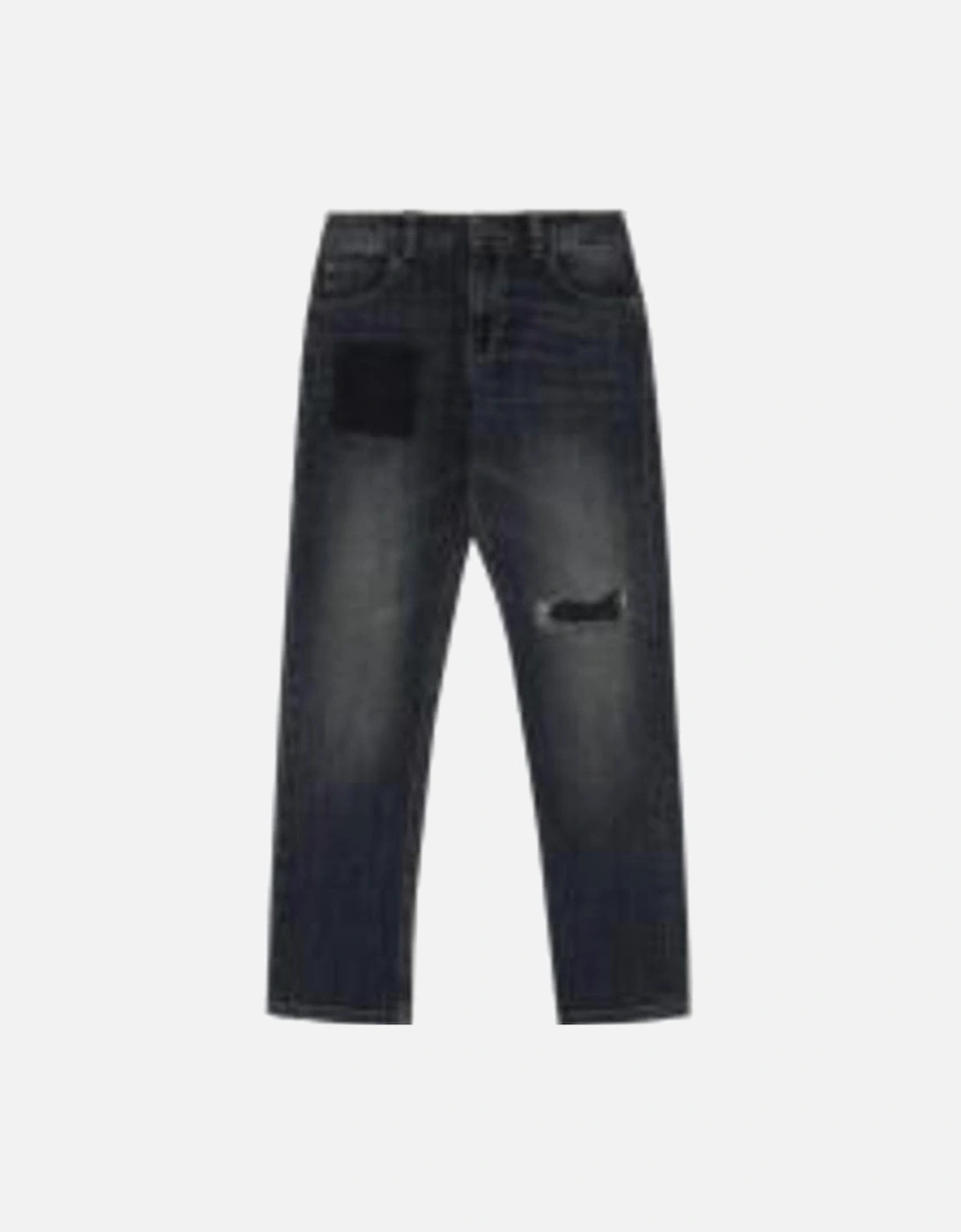 Boys Denim Patch Jeans, 2 of 1