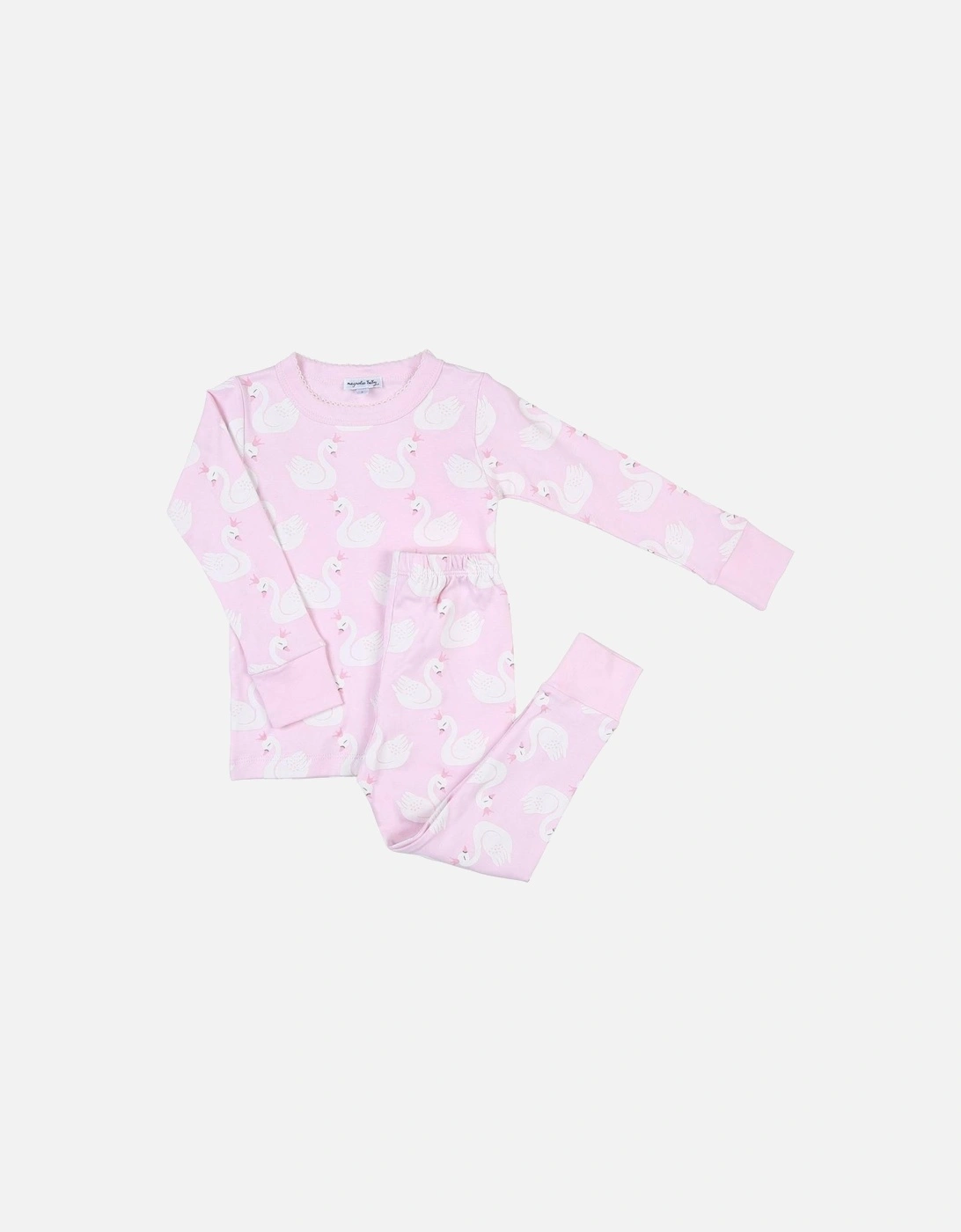 Girls Cisne Pink Swan Pyjama, 2 of 1