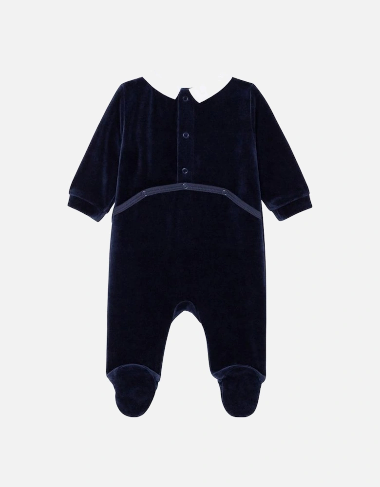 Boys Navy Squirrel Babygrow