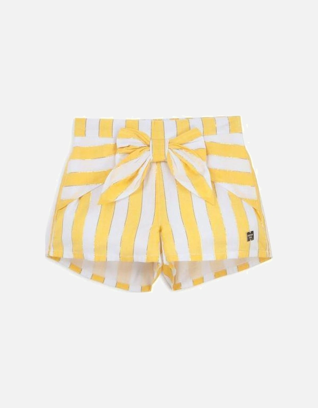 Girls Yellow Stripe Shorts, 3 of 2