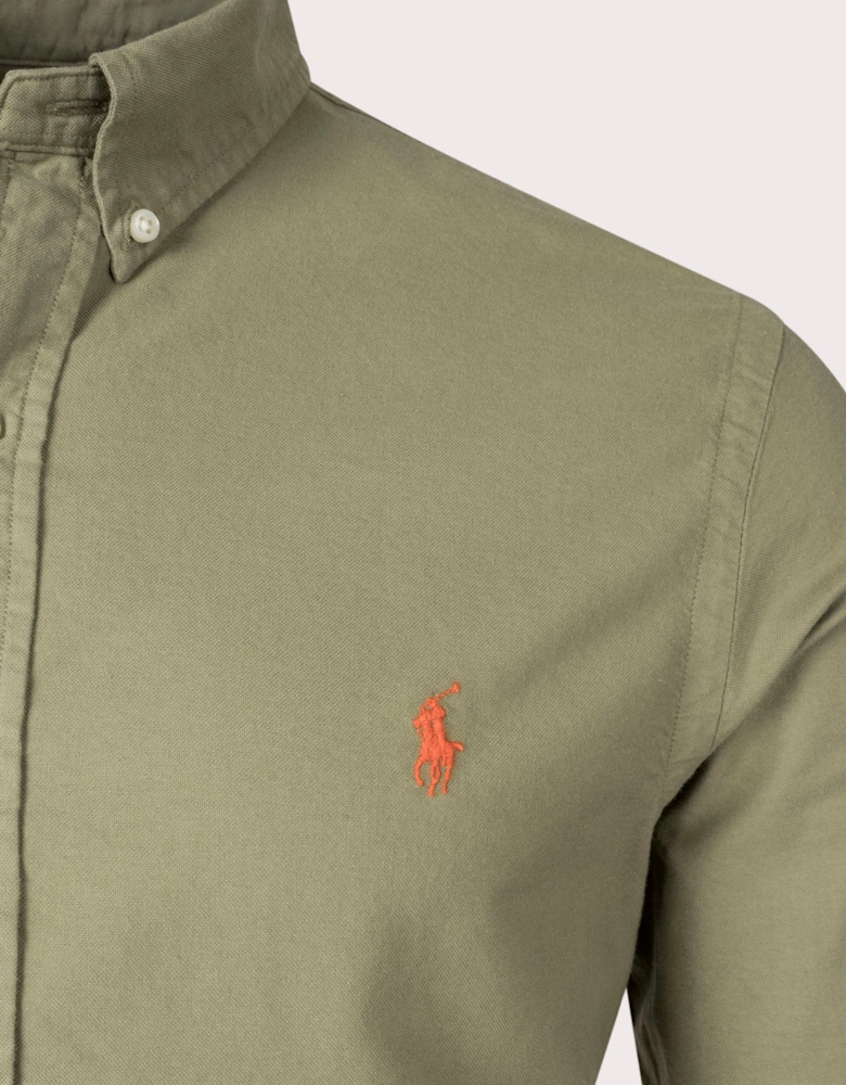 Slim Fit Garment-Dyed Oxford Shirt