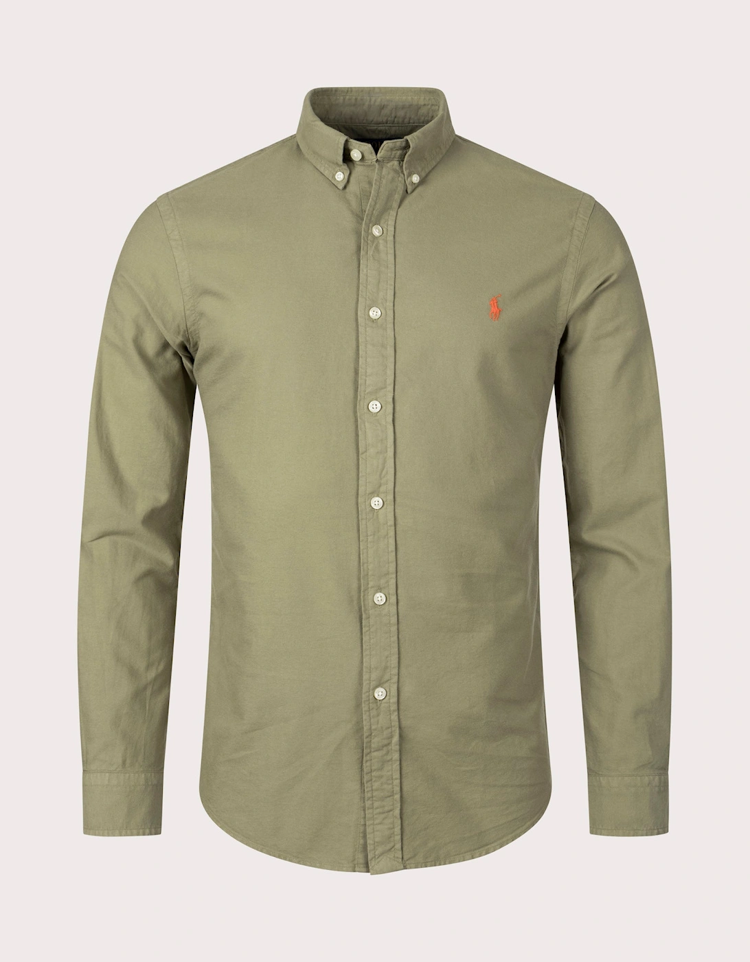 Slim Fit Garment-Dyed Oxford Shirt, 4 of 3