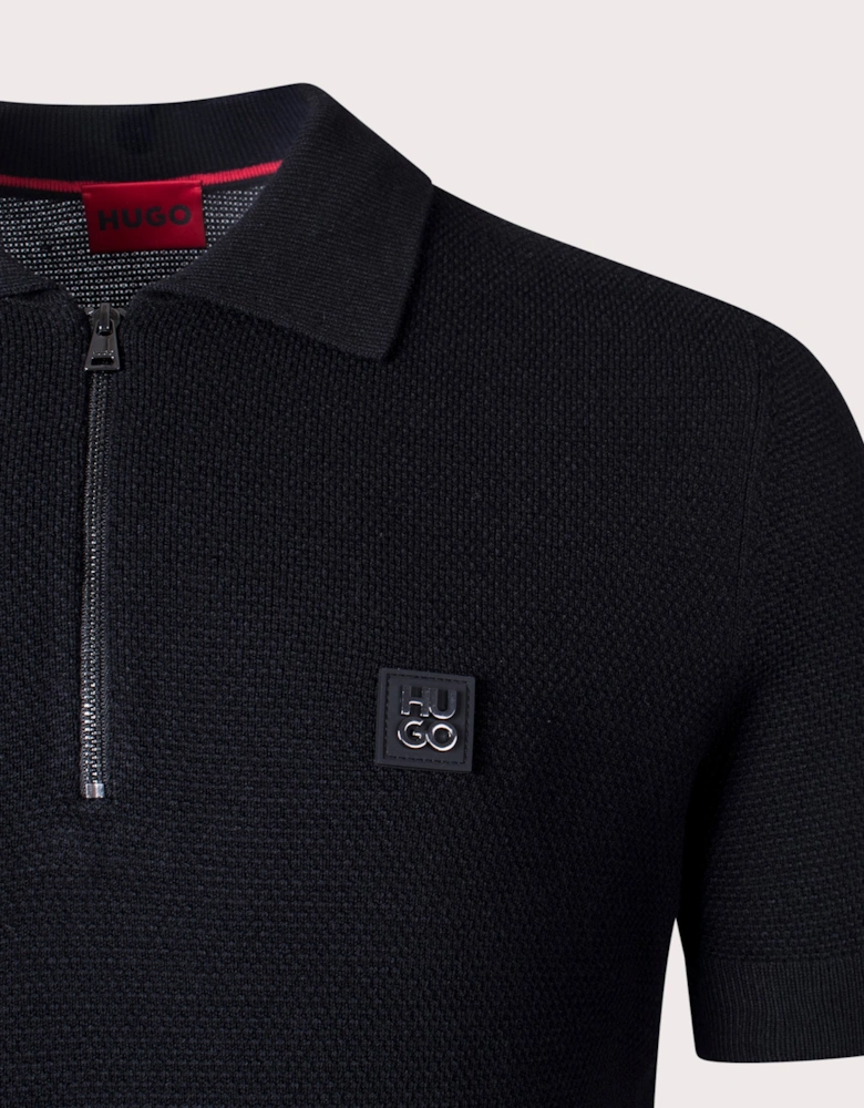 Saston Zip Polo Shirt
