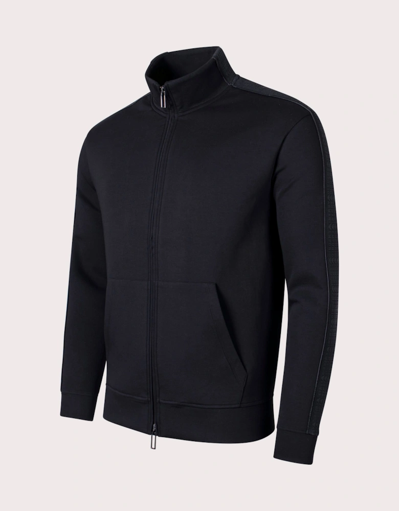 Zip Through Logo Bands Sweatshirt