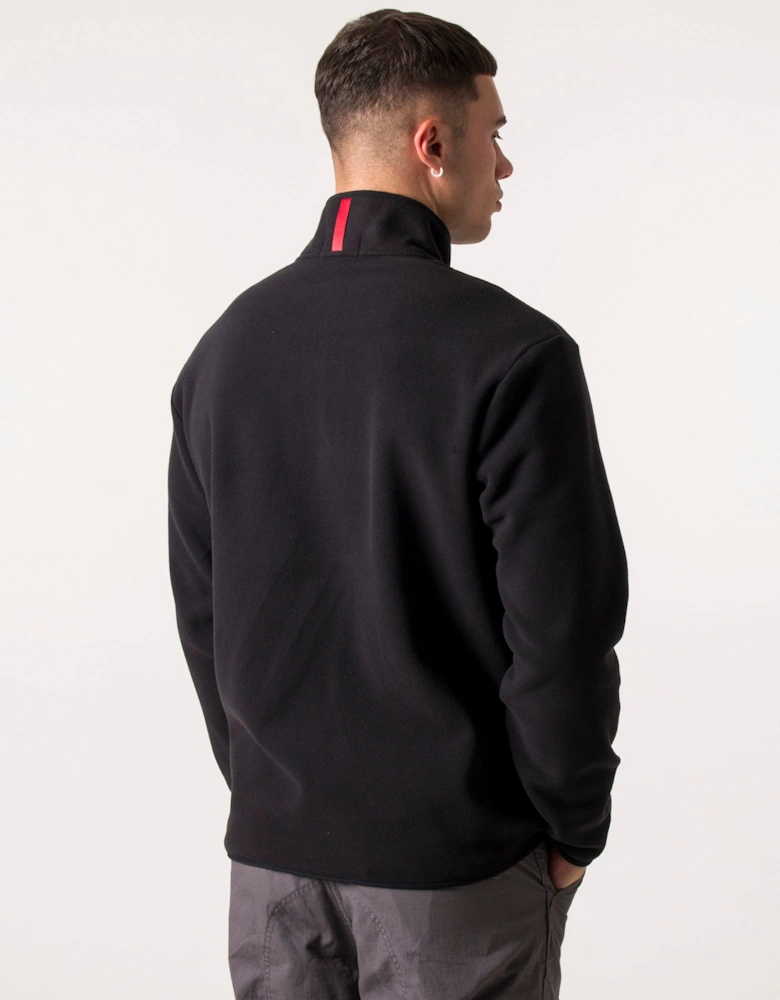 Relaxed Fit Funnel Neck Fleece Sweatshirt