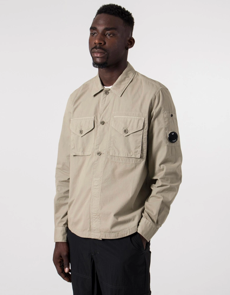 Gabardine Buttoned Pockets Shirt