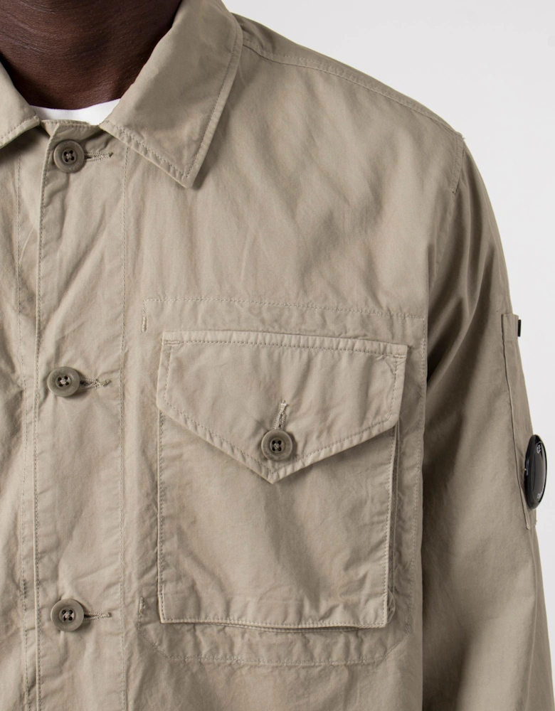 Gabardine Buttoned Pockets Shirt