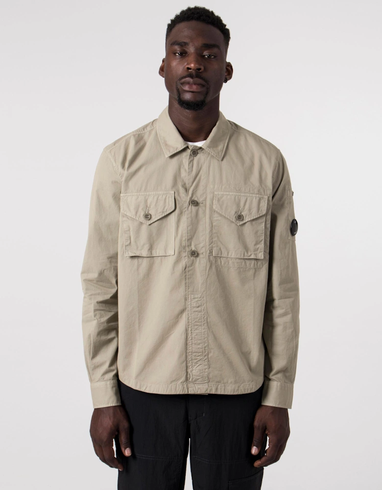 Gabardine Buttoned Pockets Shirt