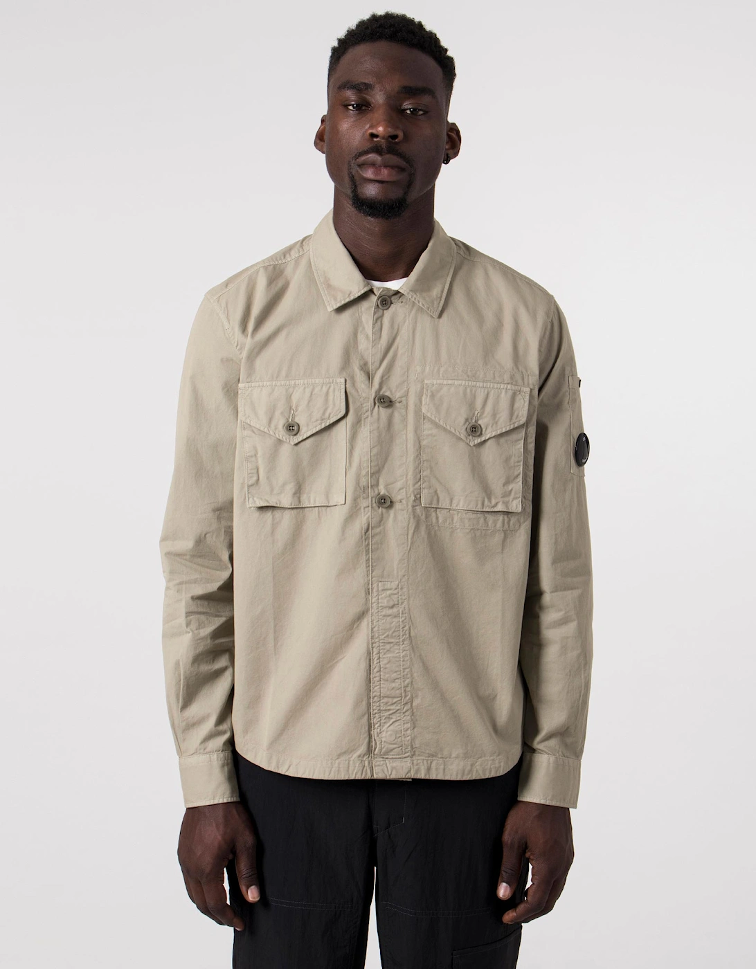 Gabardine Buttoned Pockets Shirt