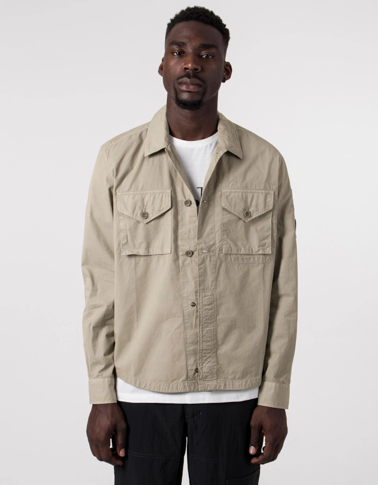 Gabardine Buttoned Pockets Shirt