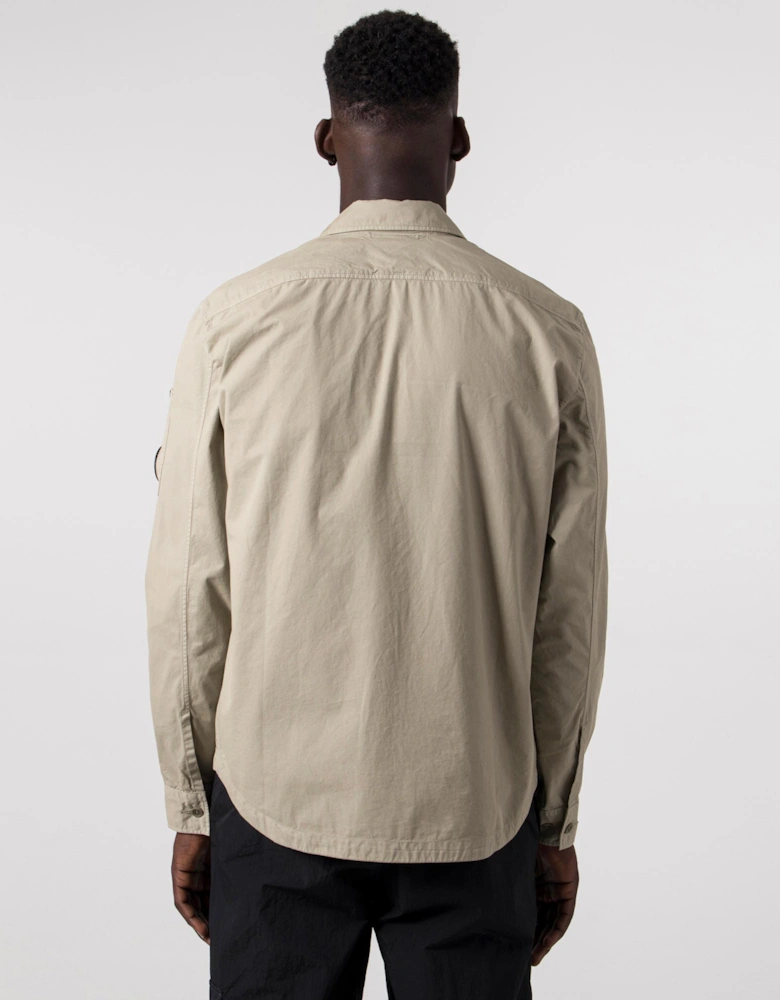 Gabardine Buttoned Pockets Shirt