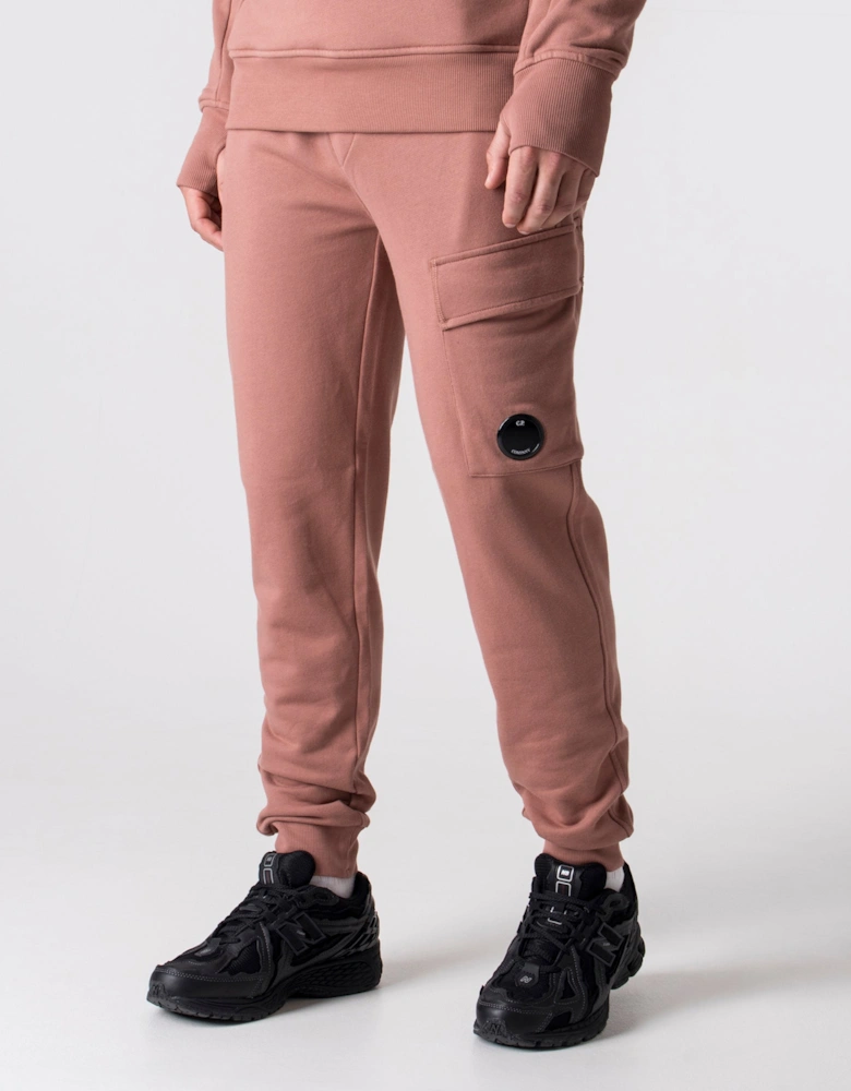 Regular Fit Diagonal Raised Fleece Cargo Joggers