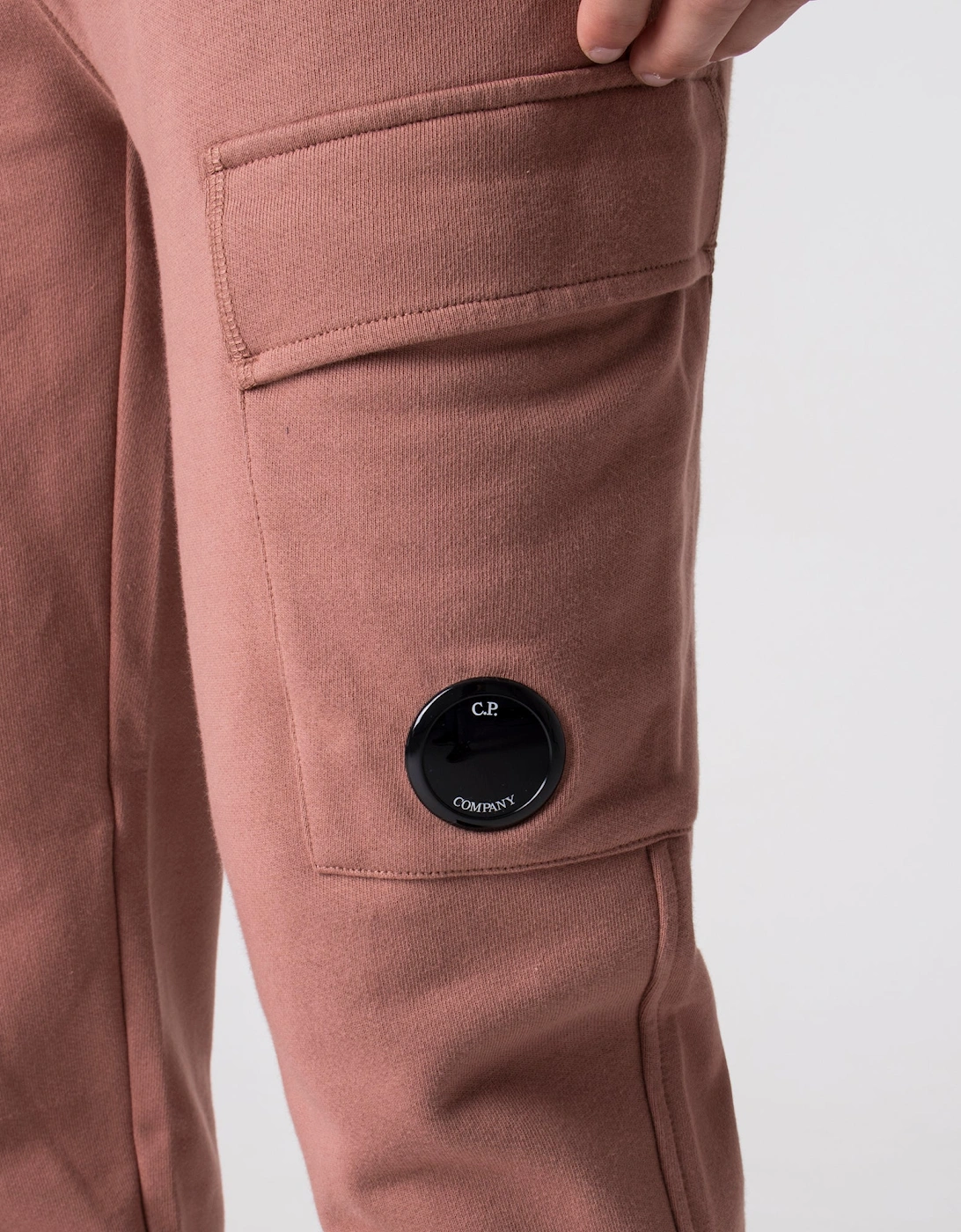 Regular Fit Diagonal Raised Fleece Cargo Joggers
