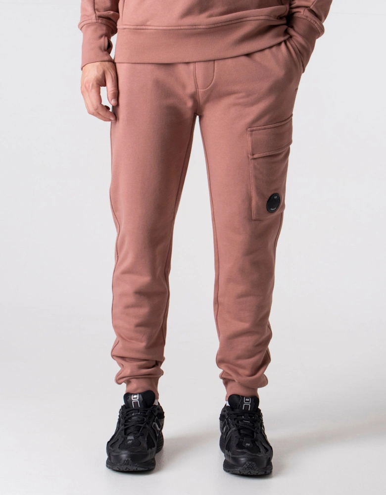 Regular Fit Diagonal Raised Fleece Cargo Joggers