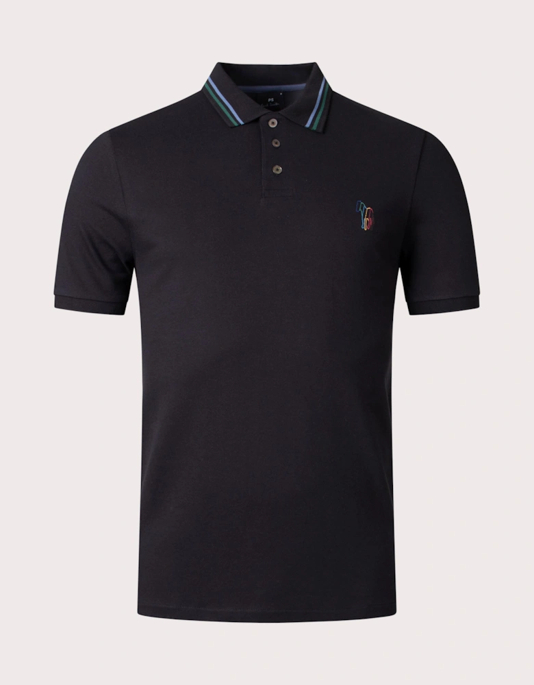 Broad Stripe Zebra Polo Shirt