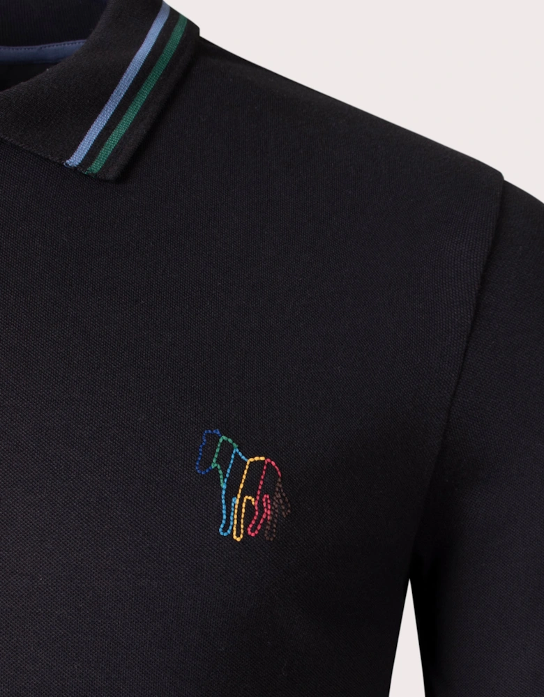 Broad Stripe Zebra Polo Shirt