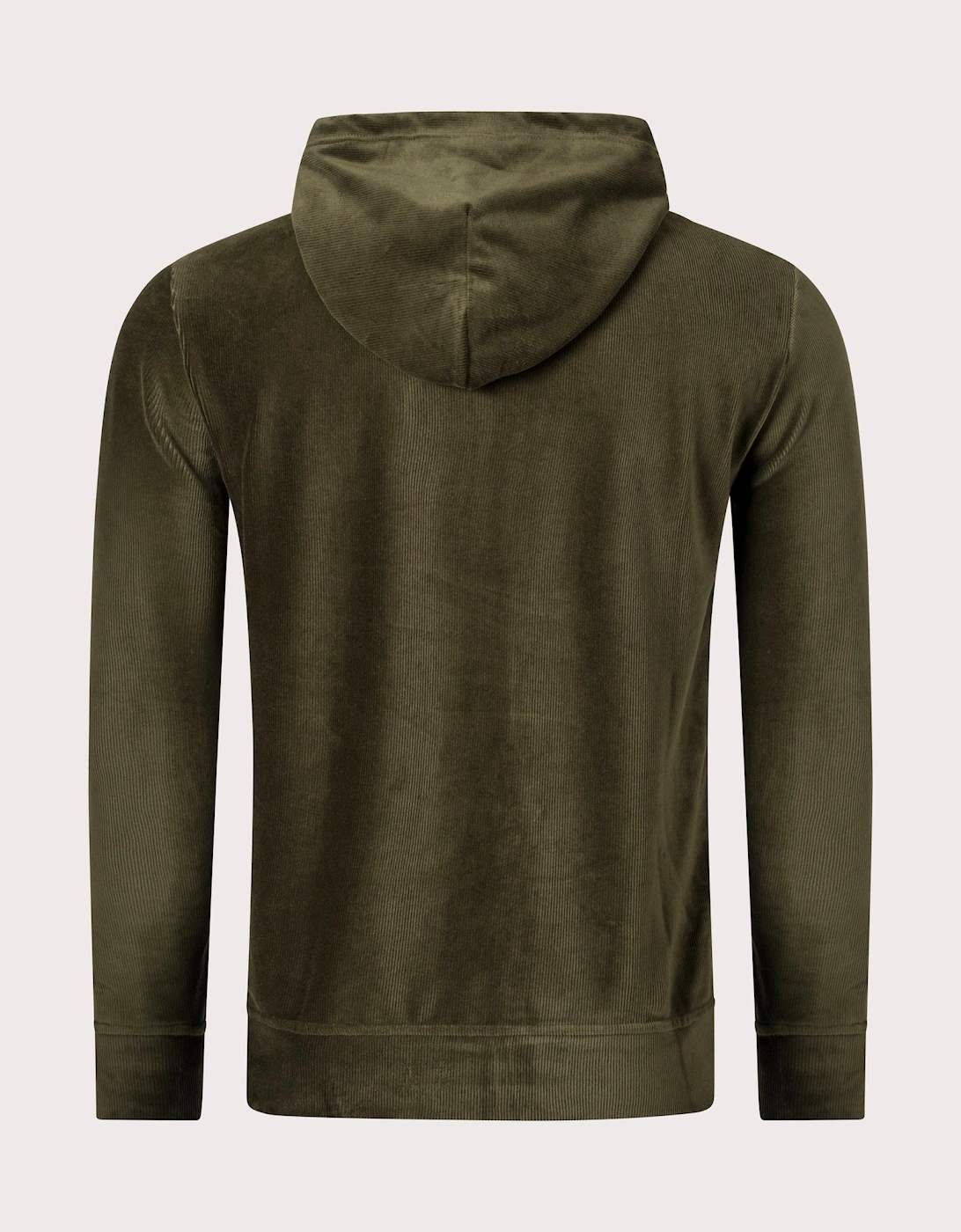Zip Through Knit Corduroy Hoodie
