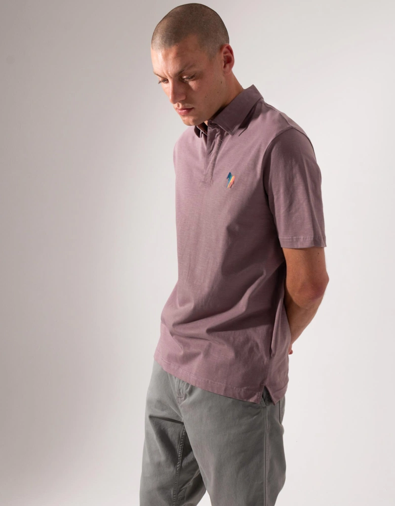 Broad Stripe Zebra Logo Polo Shirt