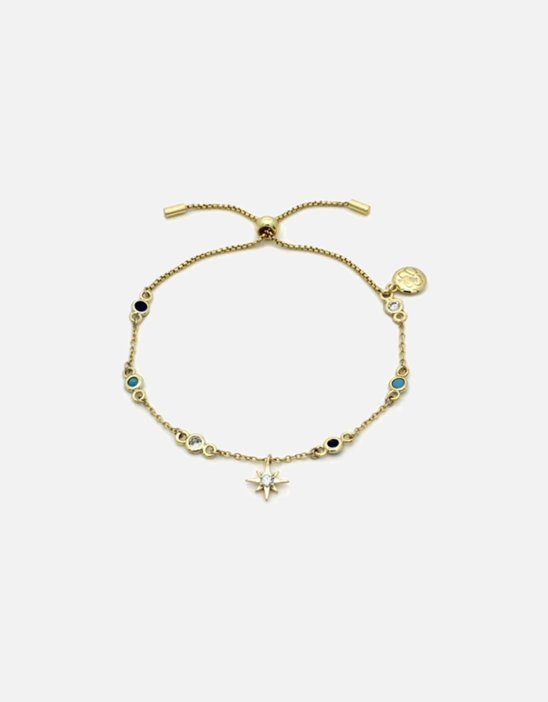 Angelic Gold Charm Crystal Bracelet