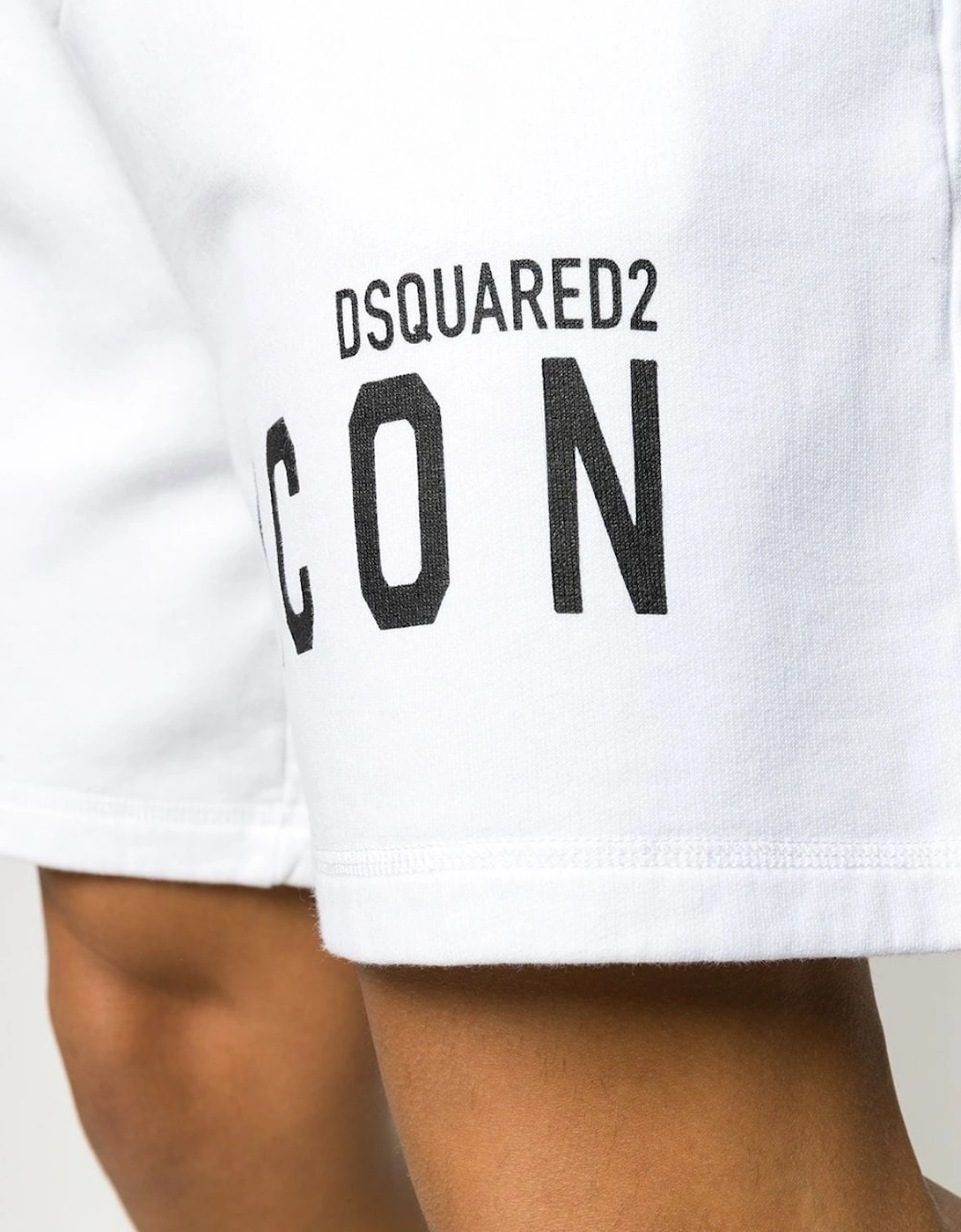 ICON Logo Print Shorts in White