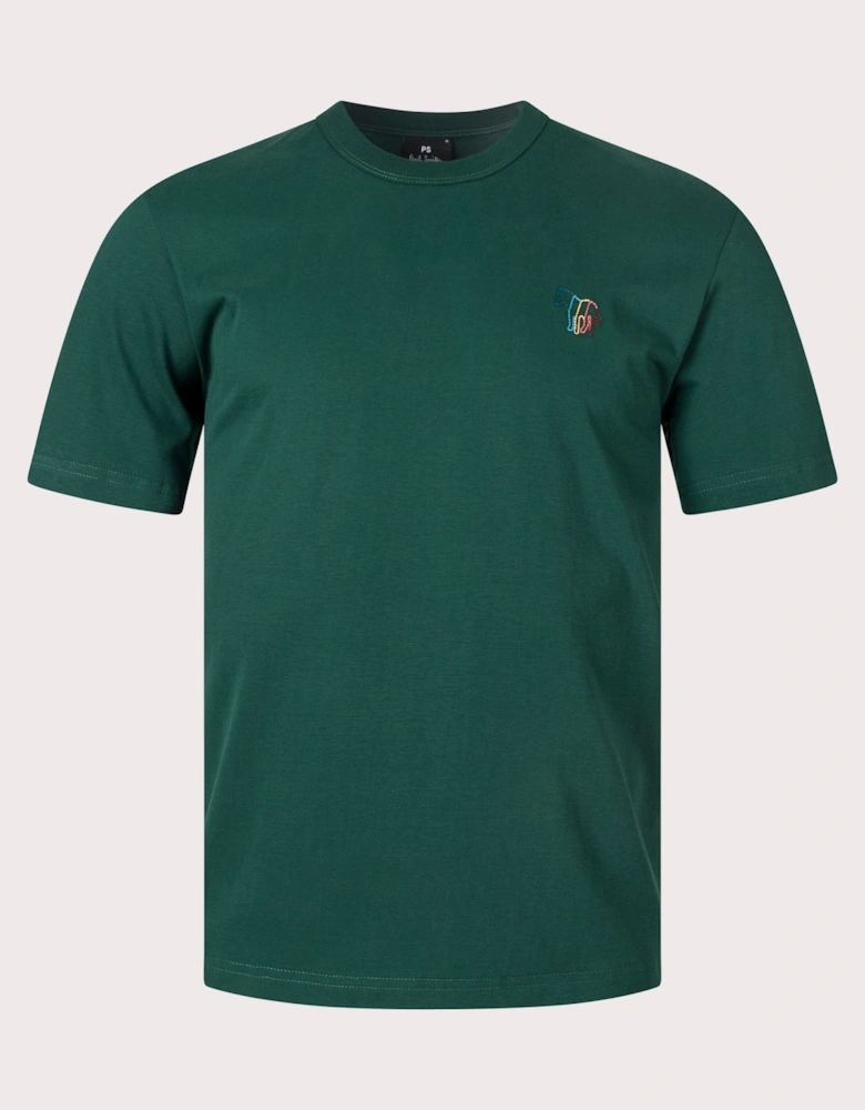 Hollow Broad Stripe Zebra Emblem T-Shirt