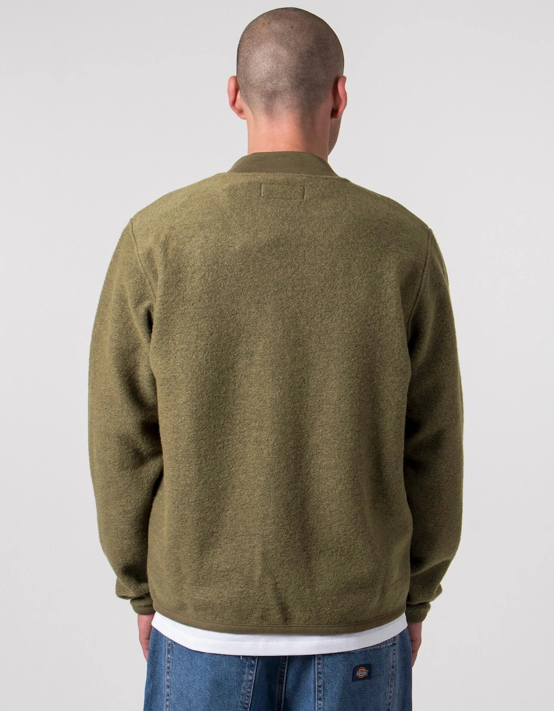 Wool Zip Bomber Jacket