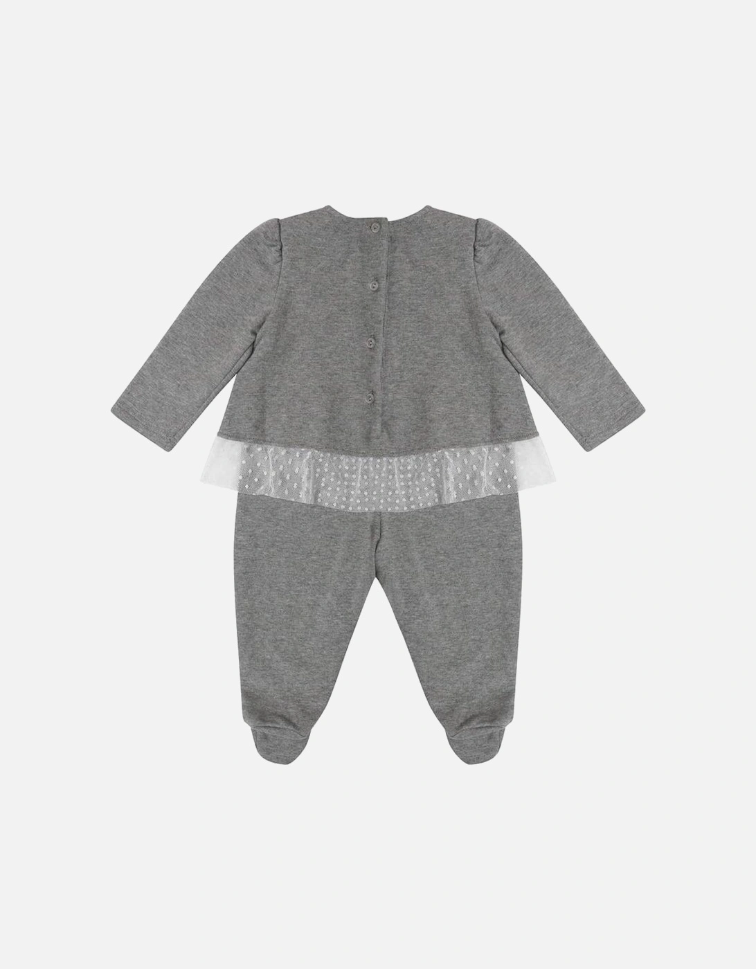 Baby Girls Grey Babygrow