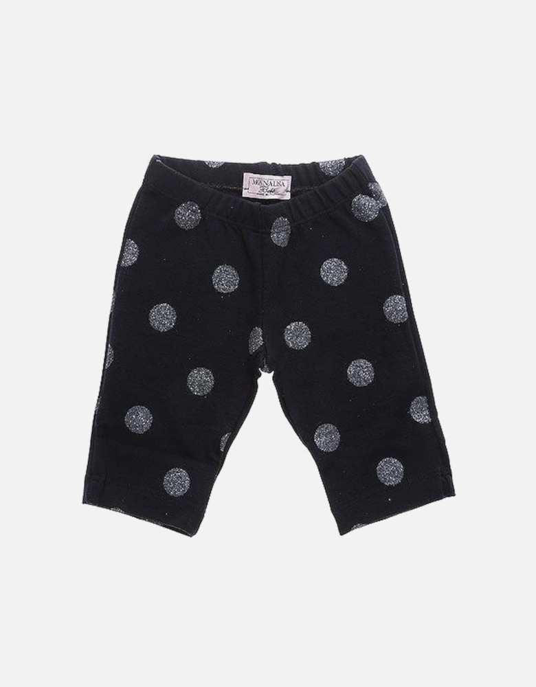 Baby Girls Black Spot Leggings