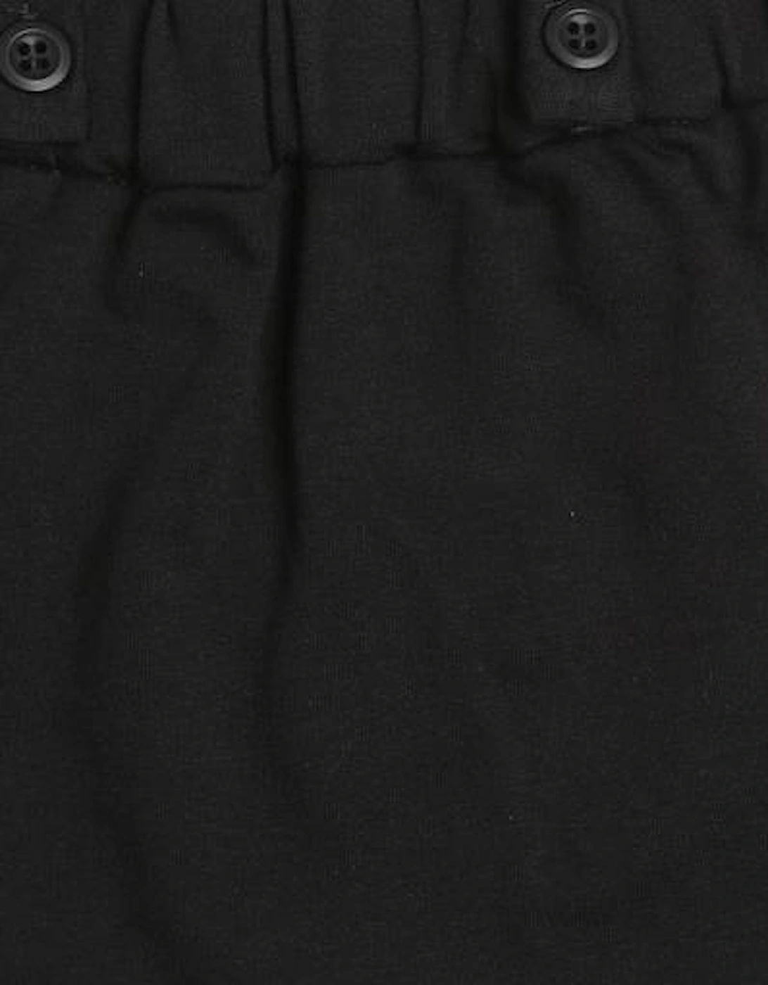 Black 'Logo' Pants with Braces and Top Set