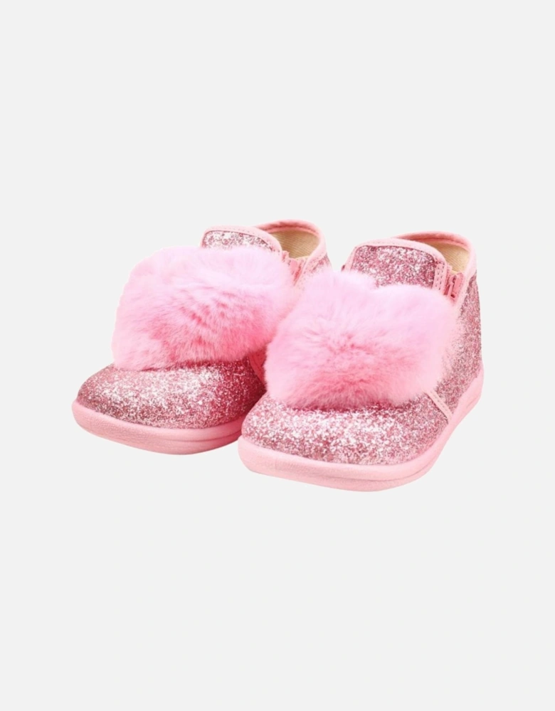 Girls Pink Heart Shoes