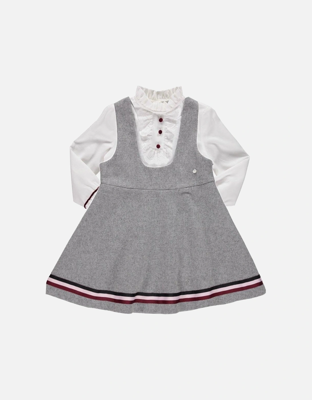 Girls Grey Dress & Blouse Set