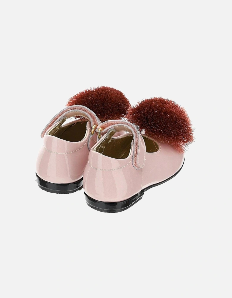 Girls Pink Pom Pom Shoes