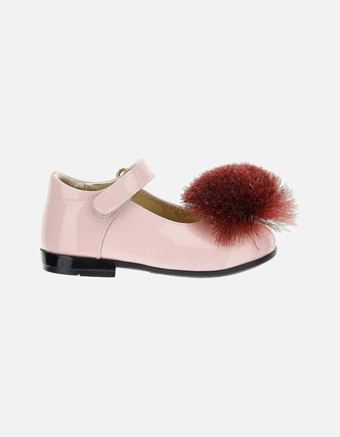 Girls Pink Pom Pom Shoes, 5 of 4