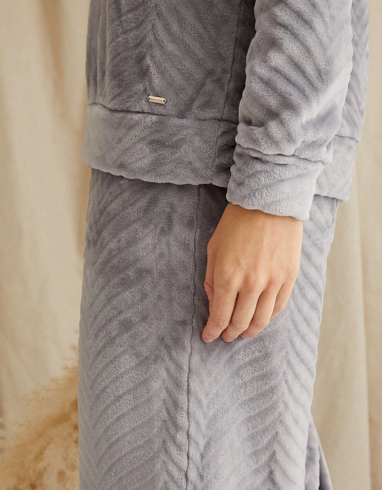 Cosy Chevron Lounge Suit in Shale Grey