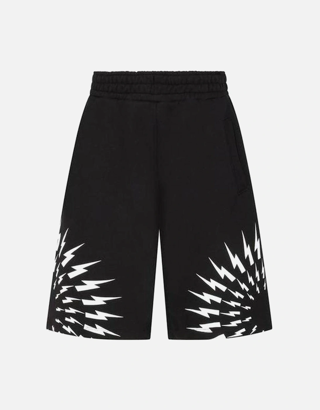 Boys Black Circle Bolt Shorts, 3 of 2