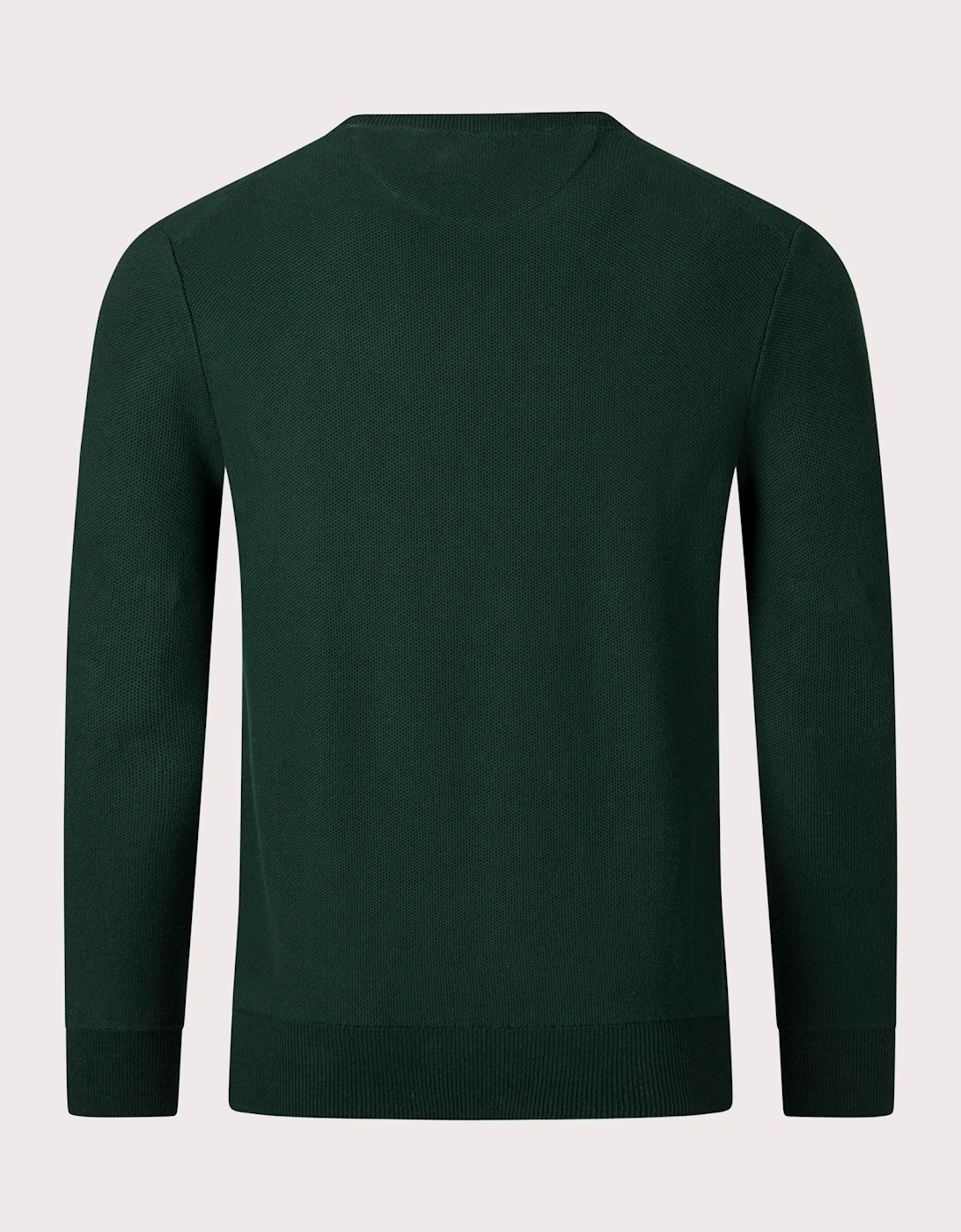 Textured Cotton Mesh Knitted Jumper