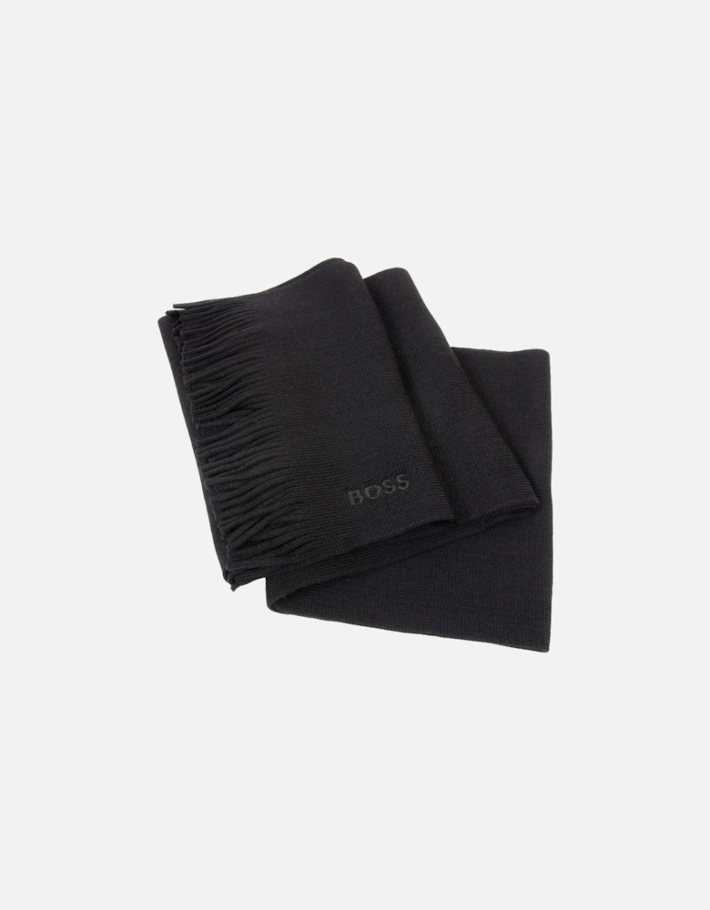 Mens Wooly Scarf Black