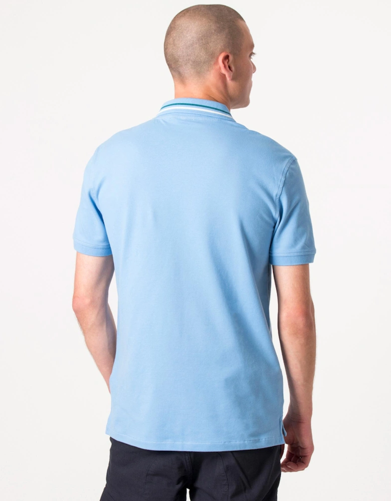 Twin Tipped Broad Stripe Zebra Logo Polo Shirt