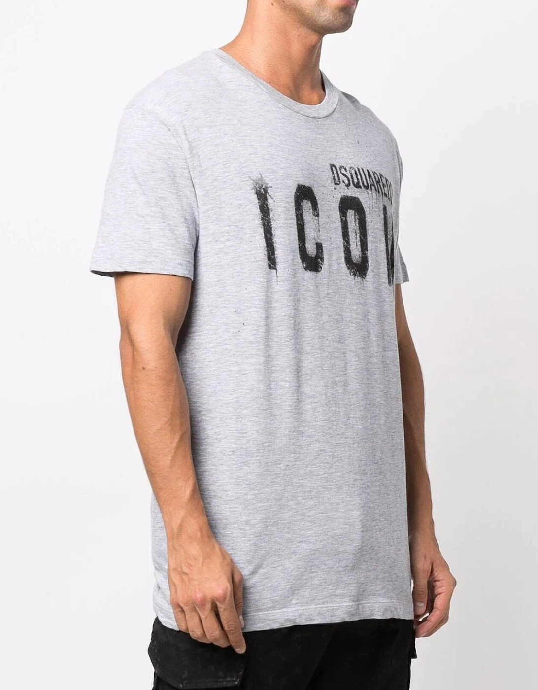 Icon Spray Cotton T-shirt Grey