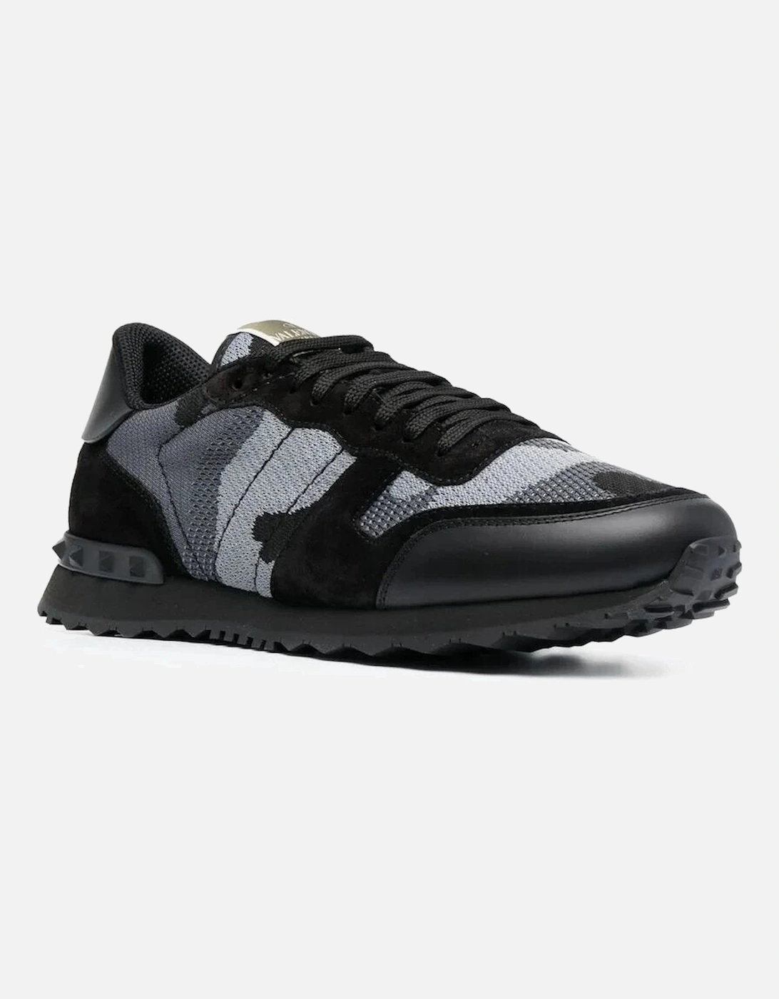 Mesh Camouflage Trainers in Black & Grey