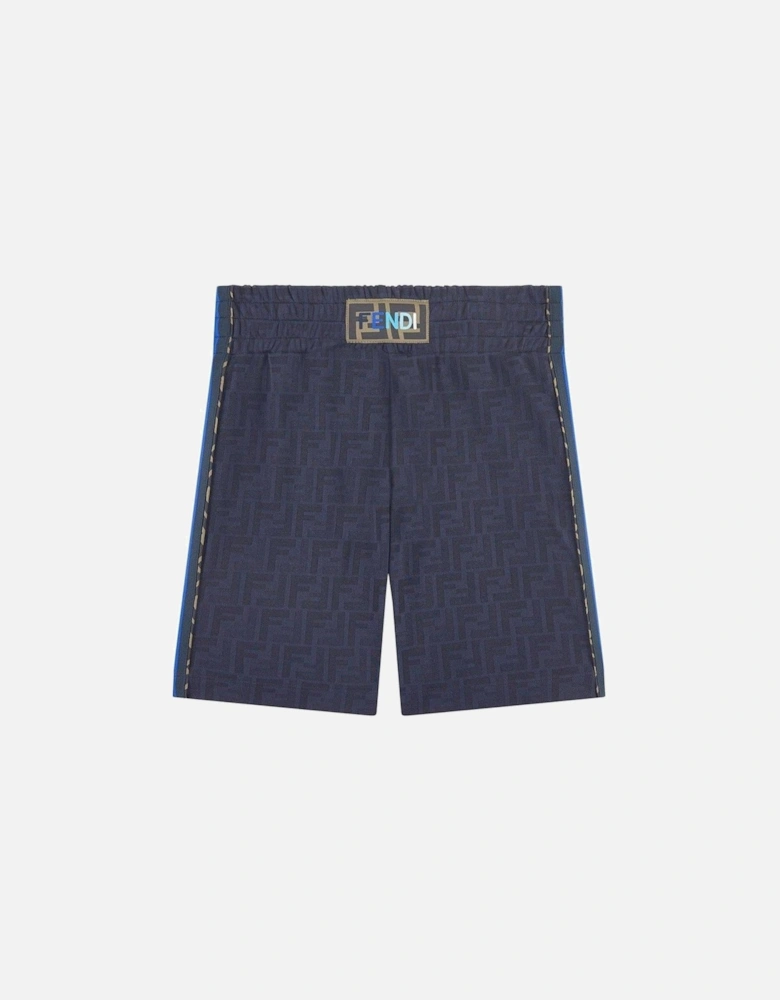 Boys Navy Logo Shorts