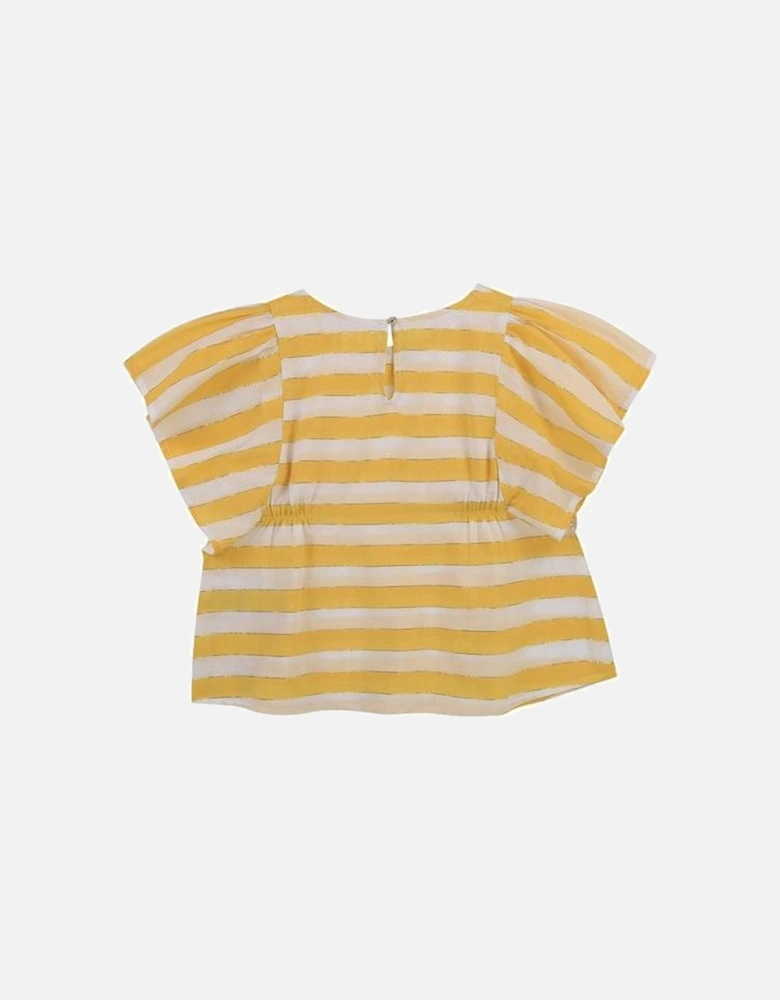 Girls Yellow Stripe Blouse
