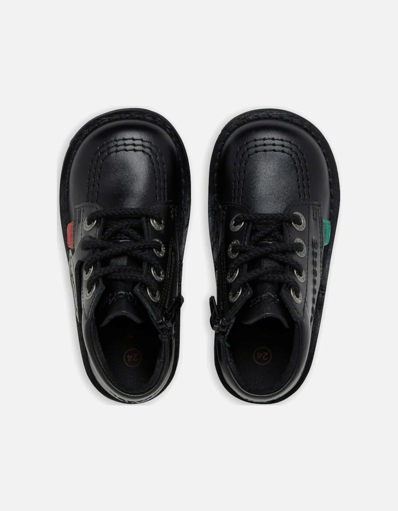 Kick Hi Zip black leather