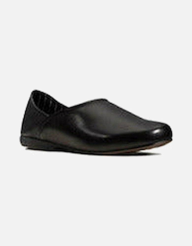 Harston Elite black leather slipper