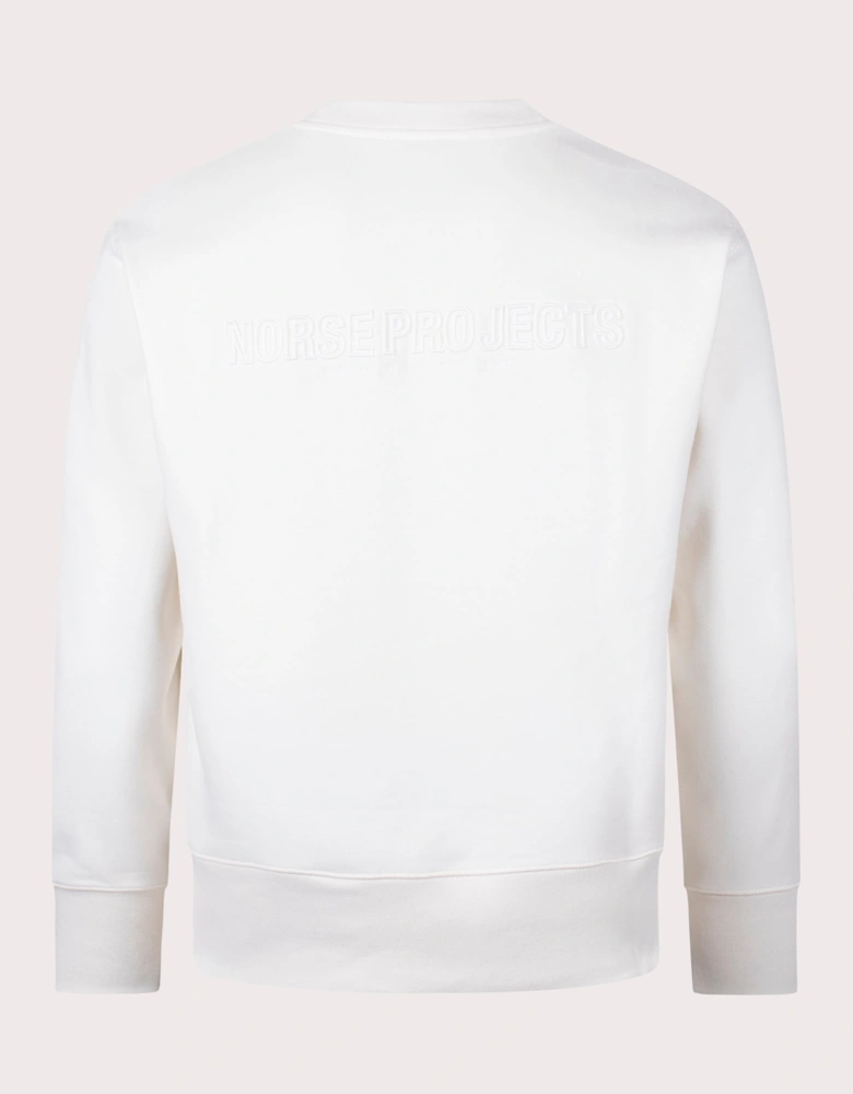 Relaxed Fit Arne Brushed Fleece N Logo Sweatshirt