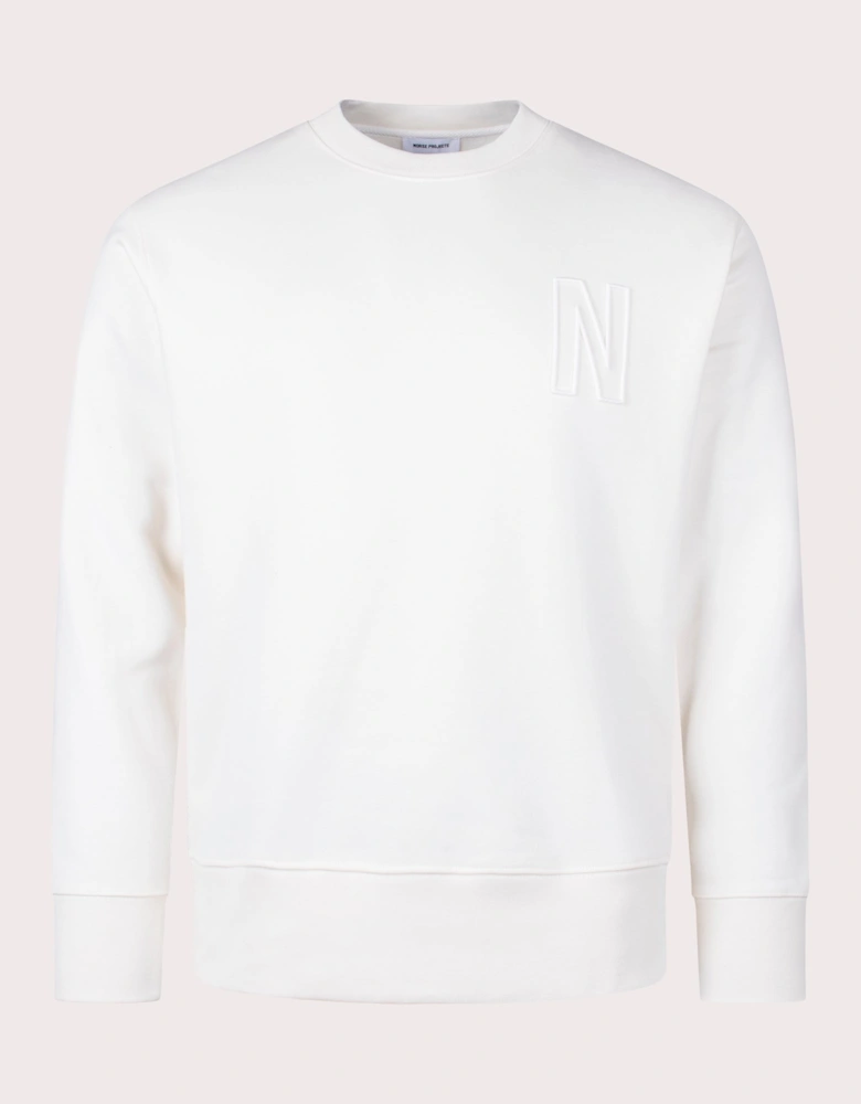 Relaxed Fit Arne Brushed Fleece N Logo Sweatshirt