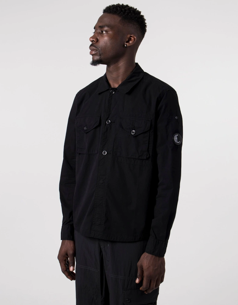 Gabardine Buttoned Pockets Shirt
