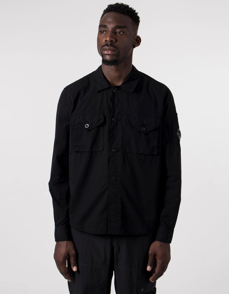 Gabardine Buttoned Pockets Shirt