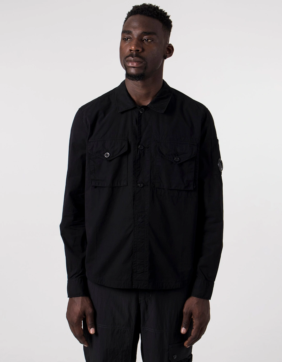 Gabardine Buttoned Pockets Shirt